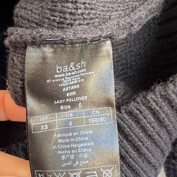 Ba&sh | Black Astana Metal Button Chunky Knit Sweater - Picture 6 of 8